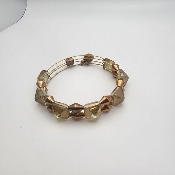 Alex & Ani Gold Beaded Spike Bracelet - Picture 2 of 5